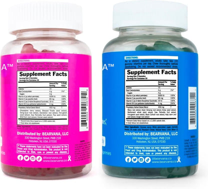 Arrivalla™ Top & Peach Support Combo Pack Gummies for Women | 9 Herbal Extracts Including Fenugreek, Maca & Fennel | Essential Vitamins | Berry Flavor | 2-Pack (120 Gummies)