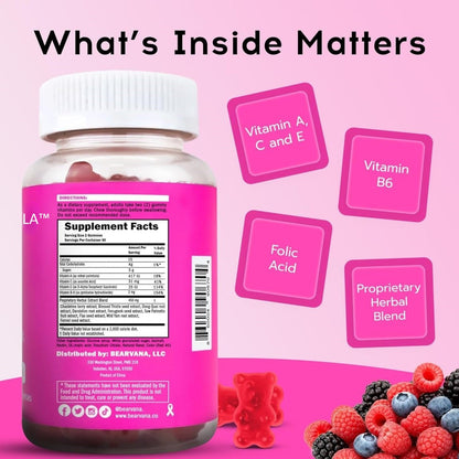 Arrivalla™ Top & Peach Support Combo Pack Gummies for Women | 9 Herbal Extracts Including Fenugreek, Maca & Fennel | Essential Vitamins | Berry Flavor | 2-Pack (120 Gummies)