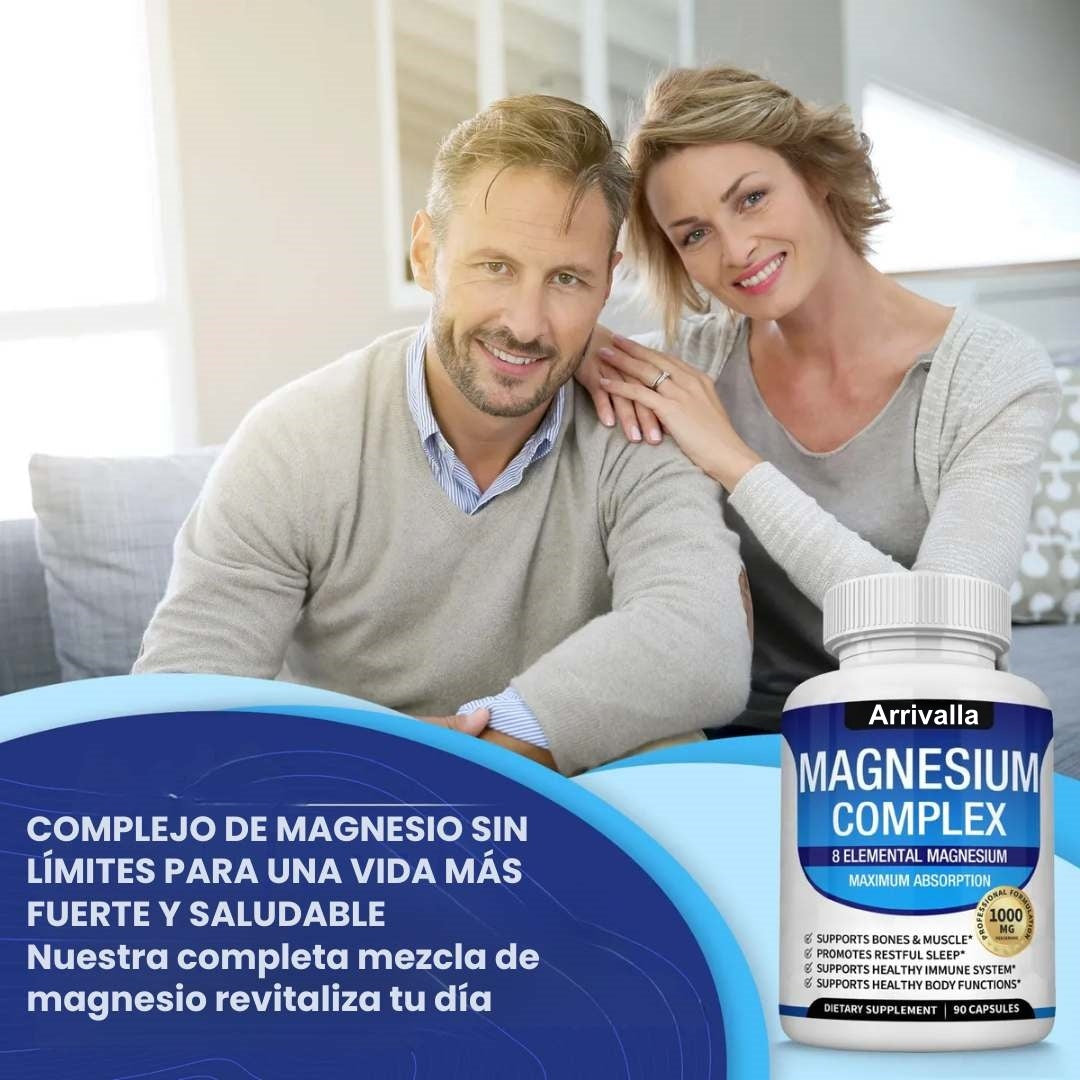 Complejo de Magnesio 8 en 1 Premium – 8 tipos de magnesio en una sola cápsula