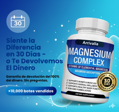 Complejo de Magnesio 8 en 1 Premium – 8 tipos de magnesio en una sola cápsula